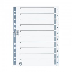 SERVE 5324 SEPERATÖR 1-10 RAKAM ŞEFFAF