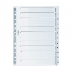 SERVE 5325 SEPERATÖR 1-12 RAKAM ŞEFFAF