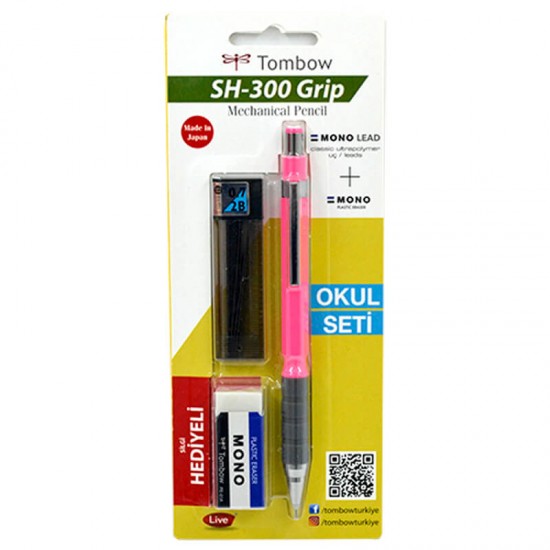 TOMBOW SH-300 GRİP 07MM VERSATİL OKUL SETİ N.PEMBE