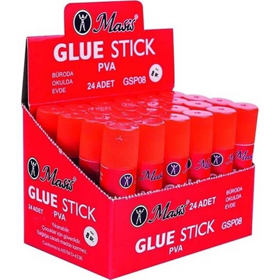 MASİS GSP08 GLUE STİCK PVA 8GR 24LÜ KT