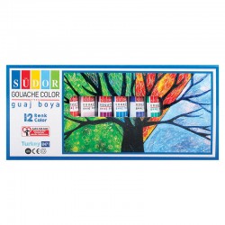 SÜDOR SD575 GUAJ BOYA 9ML TÜP 12 RENK TAKIM