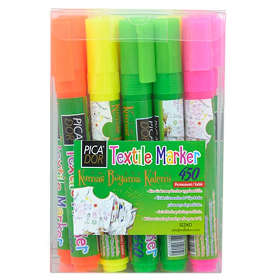 PİCADOR KX 104A 450 TEKSTİL MARKER 10LU FOSFORLU