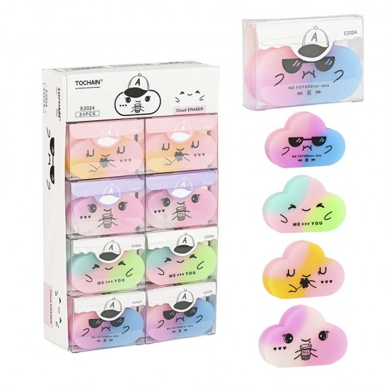 MİKRO E2024 COLOR CLOUD SİLGİ 24LÜ KT