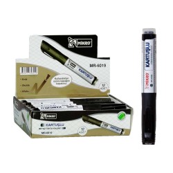 MİKRO MR-6019S BEYAZ TAHTA KALEMİ KARTUŞLU SİYAH