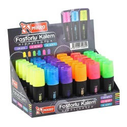 MİKRO MK605-36 STANDLI RENKLİ FOSFORLU KALEM