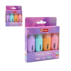 MİKRO MK605P-4 RENKLİ FOSFORLU KALEM