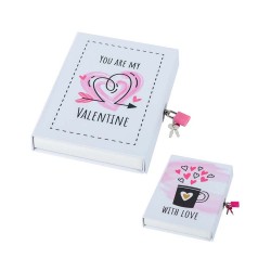 MİKRO HT56 BEYAZ KALP KİLİTLİ HATIRA DEF