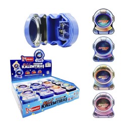 MİKRO MK-8399 ÇİFTLİ METAL KALEMTRAŞ SPACE TRAVEL 24LÜ KT