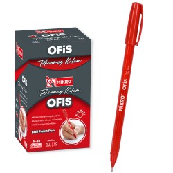 MİKRO M-40 LİNE OFİS TİPİ TÜKENMEZ KALEM KIRMIZI