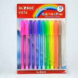 GLOBOX 2147 VİSTA NEON TÜKENMEZ KALEM KRŞ 10LU