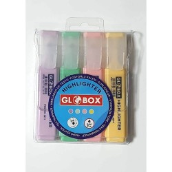 GLOBOX 3230 FOSFORLU KALEM 4LÜ PASTEL RENK
