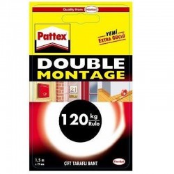 PATTEX 2928444 DOUBLE MONTAJ BANDI 120KG 19MMX1.5M