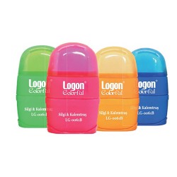 LOGON 0061B SİLGİLİ KALEMTRAŞ 4 RENK