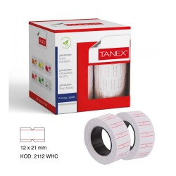TANEX 12X21MM FİYAT ETİKETİ YERLİ ÜRETİM BASKILI 800ADET