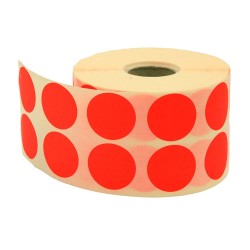 TANEX ETİKET NOKTA 25MM 2500AD KIRMIZI