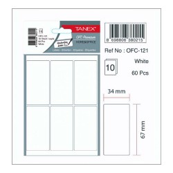 TANEX OFC-121 OFİS ETİKETİ BEYAZ