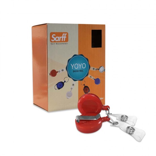 SARFF 15311048 YUVARLAK KANCALI YOYO KIRMIZI 25Lİ KT