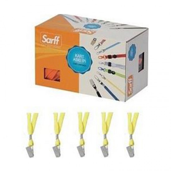 SARFF 15311211 METAL KLİPSLİ ASKI İPİ SARI 50Lİ KT