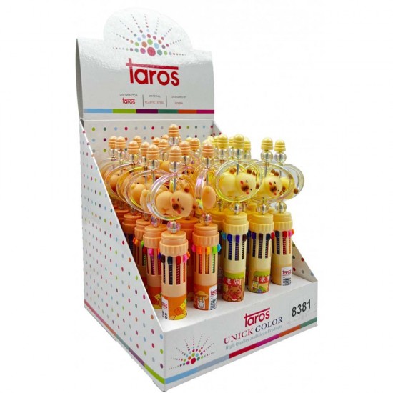 UNICK COLOR 8381 TÜKENMEZ KALEM HALKALI CAYPBARA 10RENK 30LU KT