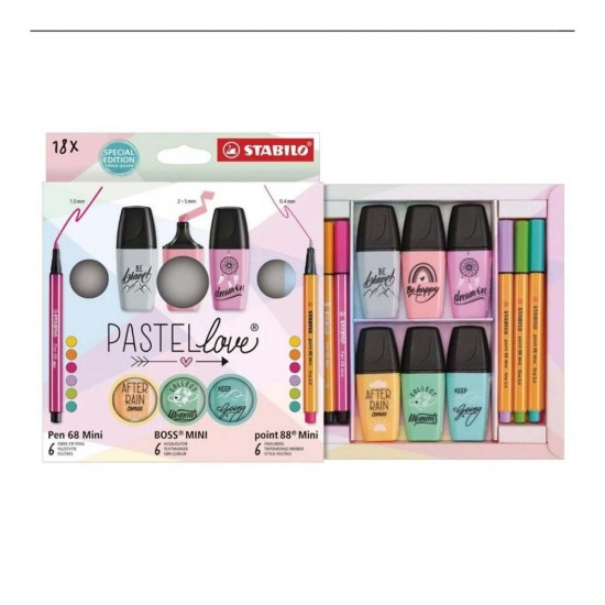 STABİLO 77/5-8 PASTELLOVE MİNİ 18Lİ SET