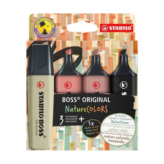 STABİLO BOSS NATURE FOSFORLU KALEM 4LÜ 70-4-2-3