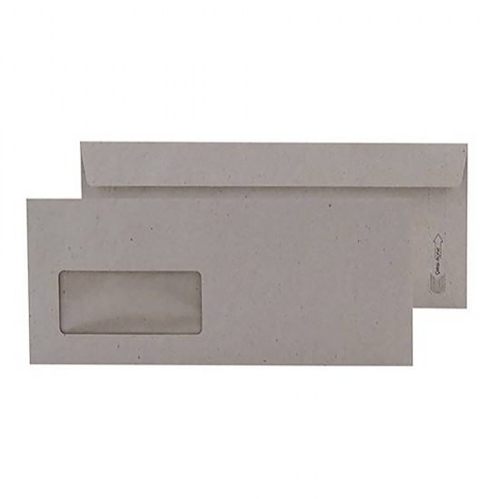 OYAL DİPLOMAT ZARF 105X24 90GR SLK KRAFT PENCERELİ 10LU PK