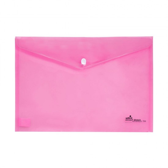 UMİX ÇITÇITLI DOSYA A4 ŞEFFAF PEMBE U1120-PE