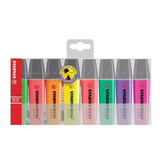 STABİLO BOSS FOSFORLU KALEM 8Lİ SET RENKLER 70/8