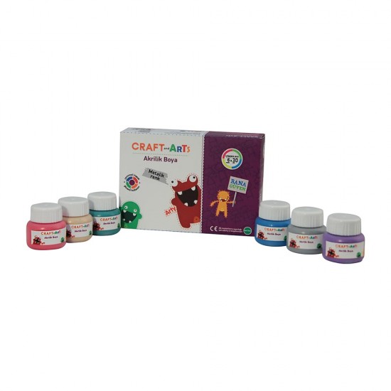 UMİX CRAFT ARTS AKRİLİK 6X30ML METALİK U1560KK-M