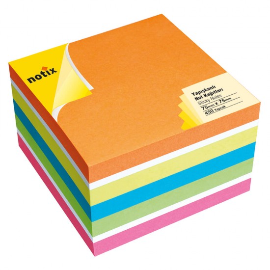 UMİX NOTİX NEON 6 RENK KÜP 75X75 450YP