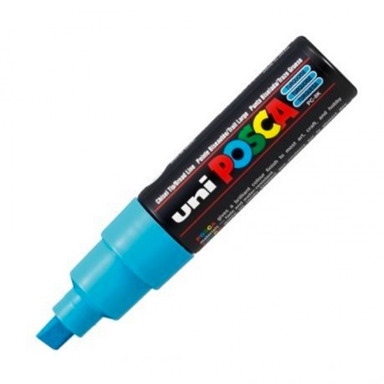 UNİ PC-8K POSCA SU BAZLI POSTER MARKÖRÜ TURKUAZ