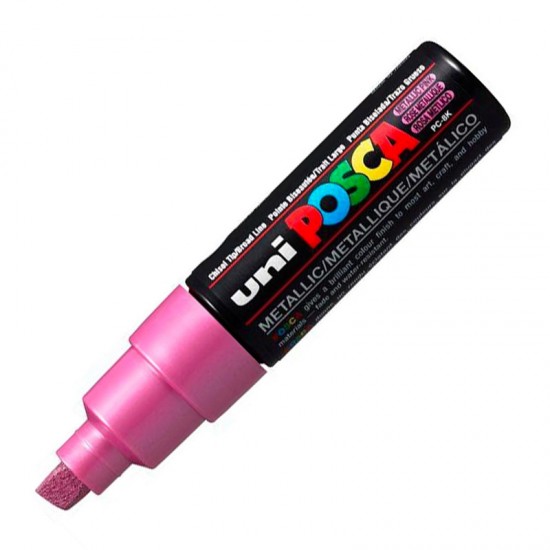 UNİ PC-8K POSCA SU BAZLI POSTER MARKÖRÜ MET. PEMBE