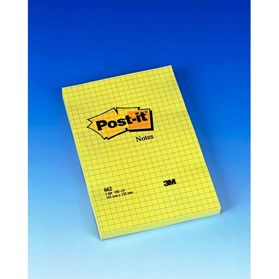 POST-İT 662 NOT KAĞIDI 102X152 100YP SARI KARELİ