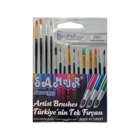 SAMUR 151 SULUBOYA FIRÇASI 15Lİ SET