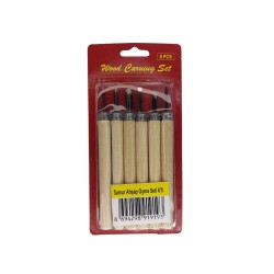 SAMUR AHŞAP OYMA 6LI SET