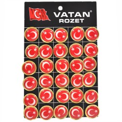 VATAN VT601 TÜRK BAYRAKLI YUVARLAK ROZET