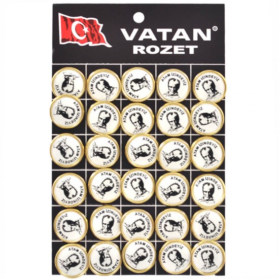 VATAN VT609 ATAM İZİNDEYİZ YUVARLAK ROZET 30LU