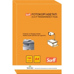 SARFF 15330089 A4 FOTOKOPİ ASETATI 100LÜ