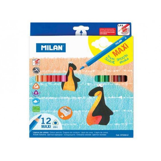 MİLAN 0722612 KURUBOYA ÜÇGEN GÖVDELİ 12 Lİ