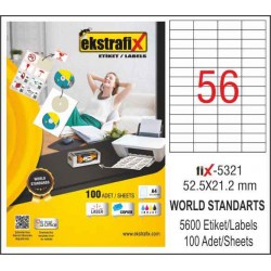 EKSTRAFİX FİX-5321 LAZER ETİKET 52.5X21.2MM