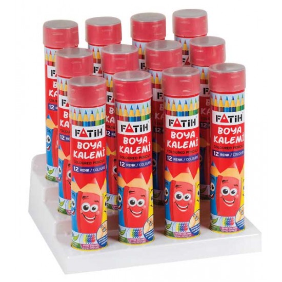 FATİH 33114 KURU BOYA 12 RENK METAL TÜPLÜ