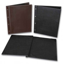 2K 4051S SUNİ DERİ VİDALI MENÜ KABI 26*32 SİYAH