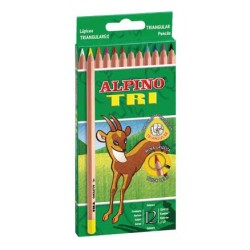ALPİNO AL-128 TRİ ÜÇGEN BOYA KALEMİ 12Lİ