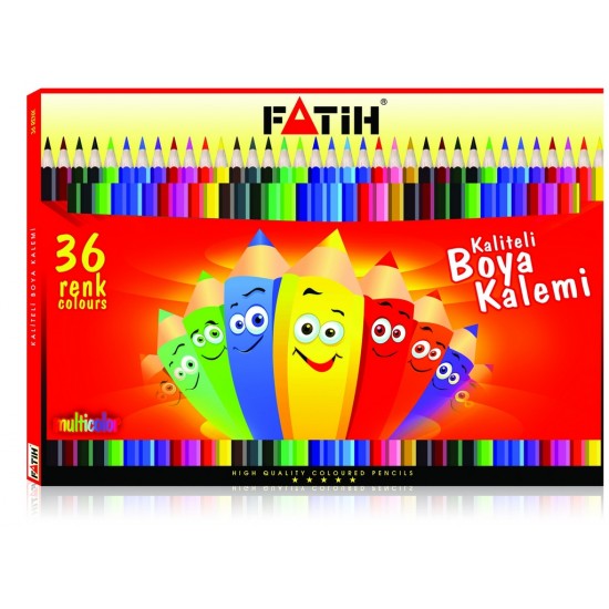 FATİH 33245 KURU BOYA 36 RENK TAM BOY