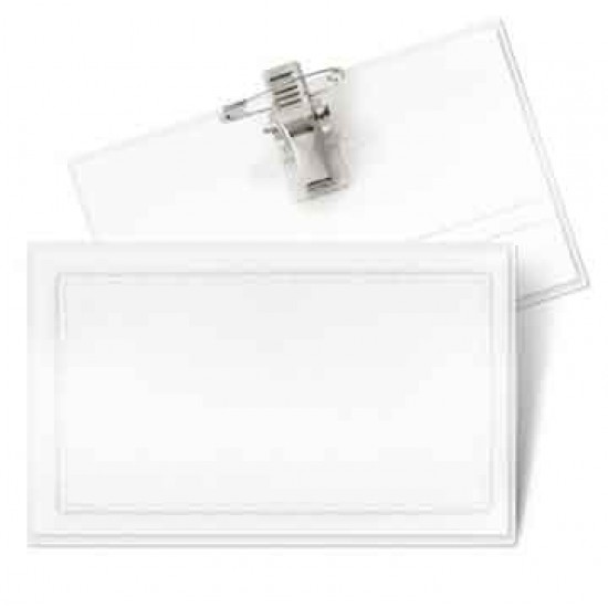 MAS 3518 KLİPSLİ YAKA KOKART 54X86 YATAY ŞEFFAF