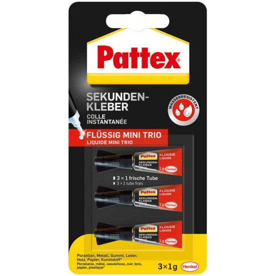 PATTEX 1943764 SÜPER HIZLI GL MINI TRIO 3X1GR