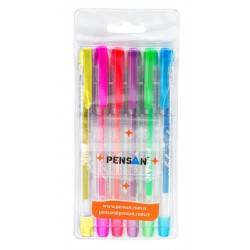 PENSAN 6403 MY KING JEL KALEM NEON KALEM 6LI PK
