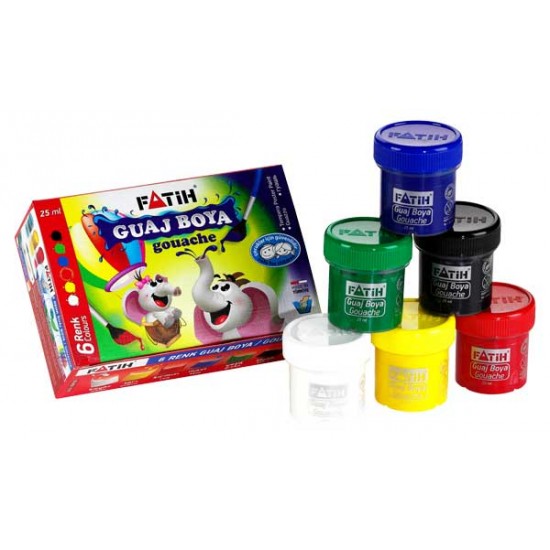 FATİH 50410 GUAJ BOYA 6 RENK 125GR 6X25