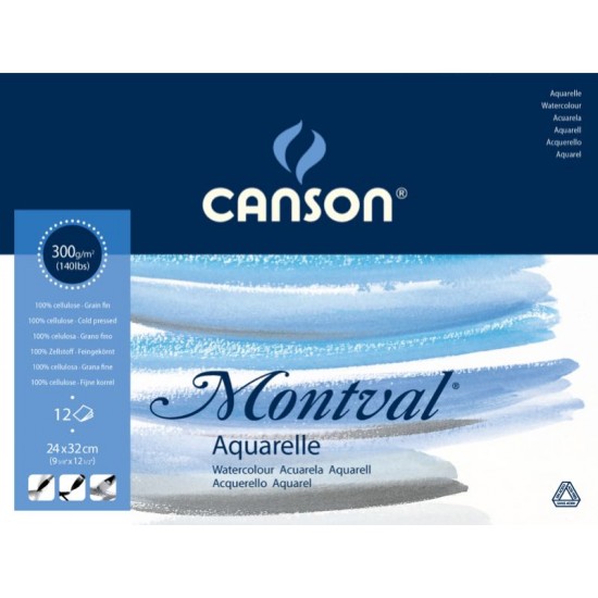 CANSON 200807319 MONTVAL BLOK 24X32 300GR 12 YP GRENLİ