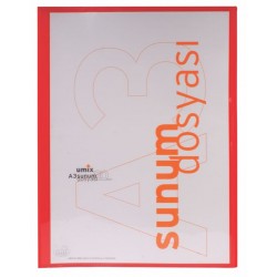 UMİX SUNUM DOSYASI A3 KIRMIZI U120-KI